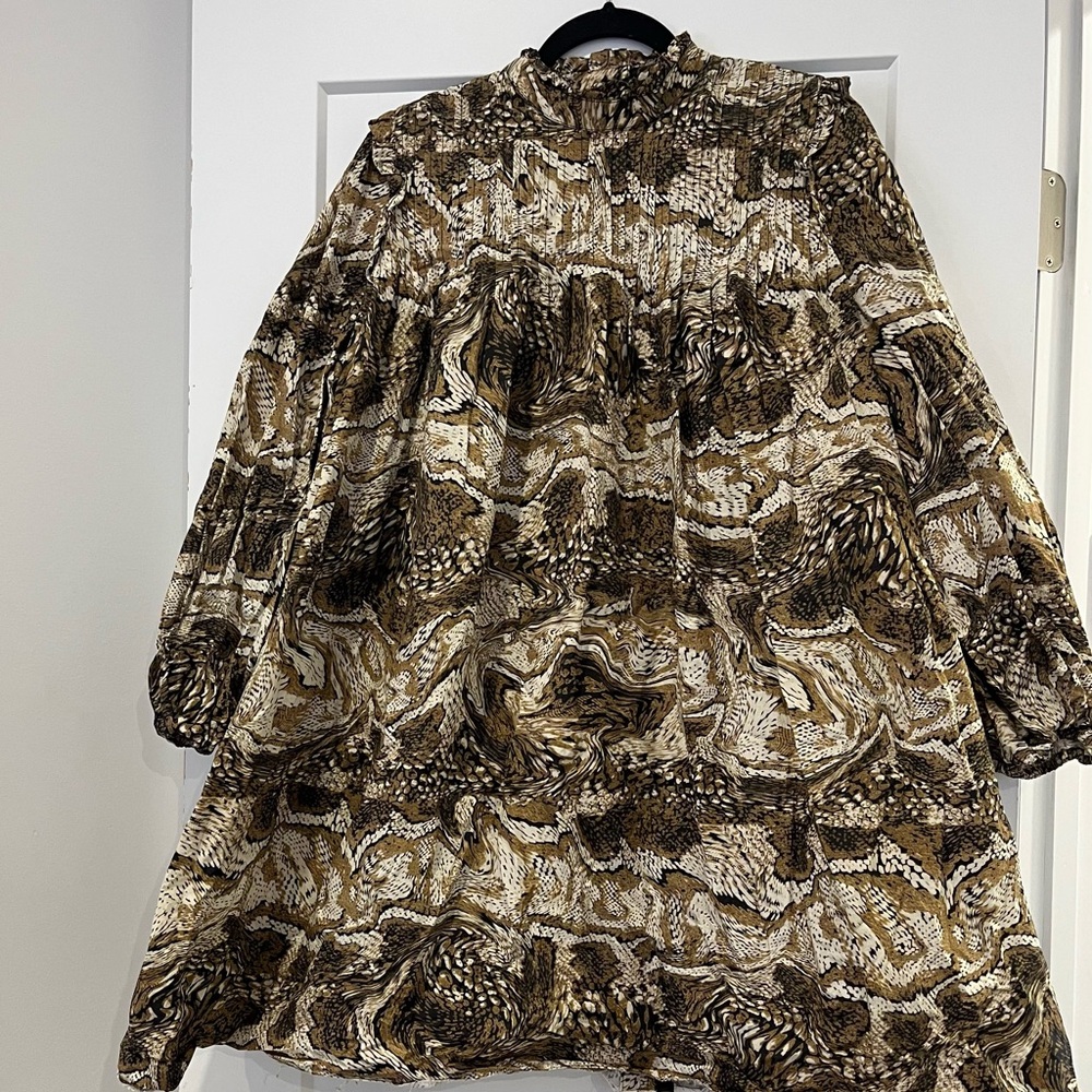 Ganni Woman Brown Dress 42